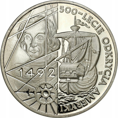 200.000 złotych 1992 Odkrycie Ameryki – SREBRO
