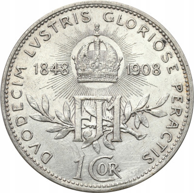 Austria 1 korona 1908 Jubileusz - SREBRO