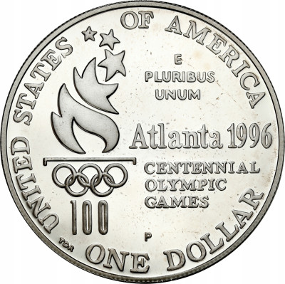 USA, 1 dolar 1996, Atlanta 1996, SREBRO
