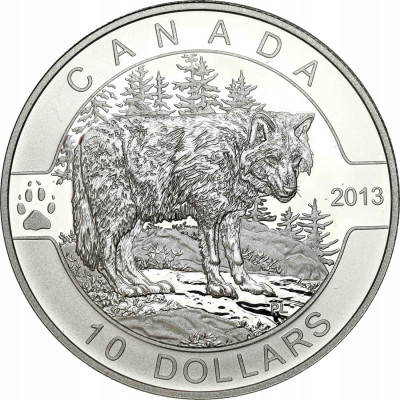 Kanada 10 dolarów 2013 Wilk – SREBRO