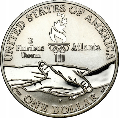 USA, 1 Dolar 1995Atlanta 1996, Gimnastyka, SREBRO