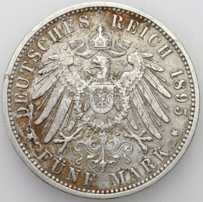 Niemcy, Wilhelm II, Prusy. 5 marek 1895, A Berlin - SREBRO