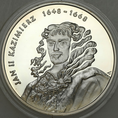 10 złotych 2000 Jan II Kazimierz popiersie- SREBRO