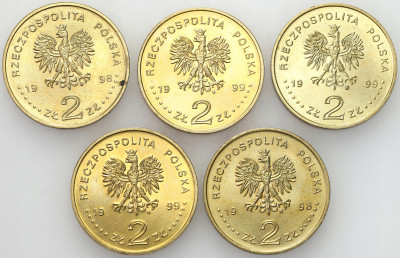 2 złote GN 1998-1999 RÓŻNE - 5 szt