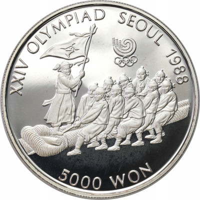 Korea Południowa 5000 wonów 1986 – SREBRO