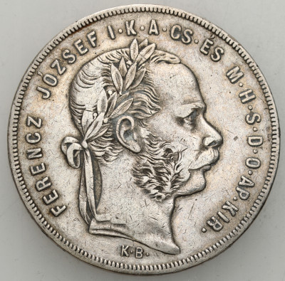 Węgry. Franciszek Józef I. 1 forint 1879 KB, Kremnica – SREBRO