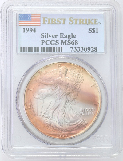 USA. 1 Dolar 1994 PCGS MS68 - UNCJA SREBRA
