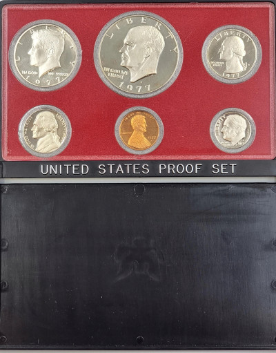 USA. Zestaw rocznikowy PROOF Set 1977 lustrzanki