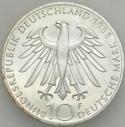 Niemcy RFN 10 Marek 1988 – Carl Zeiss – SREBRO