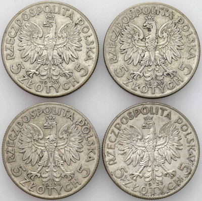 II RP. 5 złotych 1933-1934, 4 szt