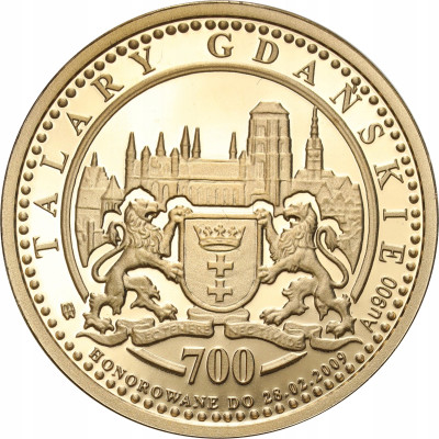 Medal 700 talarów Gdańskich - Rocznica pokojowej nagrody Nobla - ZŁOTO