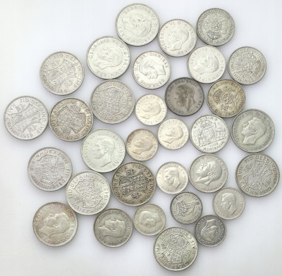 Anglia zestaw monet 32 sztuk - SREBRO