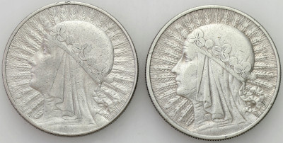 II RP. 10 złotych 1932-1933 Głowa Kobiety – 2 szt