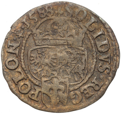 Zygmunt III Waza. Szeląg 1588, Olkusz - znak Półruszt