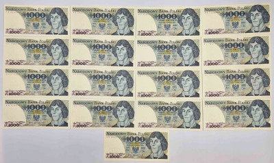PRL. 1000 złotych 1982 Kopernik – 17 sztuk