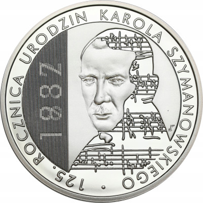 III RP. 10 złotych 2007 Karol Szymanowski - SREBRO