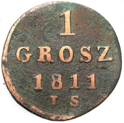 Księstwo Warszawskie. 1 grosz 1811 IS, Warszawa