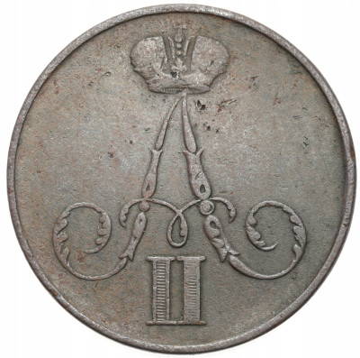 Polska XIX w./ Rosja, Aleksander II. 1 kopiejka 1855 BM, Warszawa