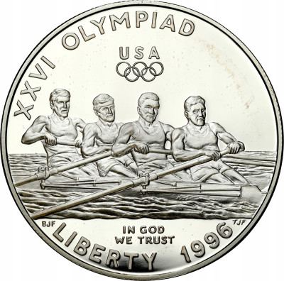 USA, 1 Dolar 1996, Atlanta 1996, Wioślarstwo, SREBRO