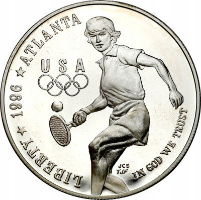 USA, 1 Dolar 1996 Atlanta 1996, Tenis, SREBRO