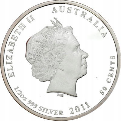 Australia. 50 centów 2011 Australijskie życie morskie, rozgwiazda – SREBRO
