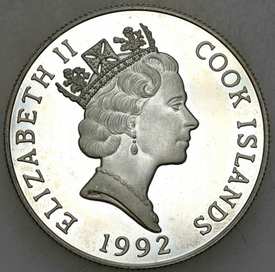 Wyspy Cooka. 5 dolarów 1992 Astrolabe – SREBRO