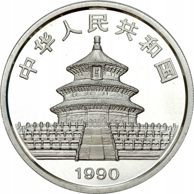 Chiny. 10 Yuan 1990, Panda – UNCJA SREBRA