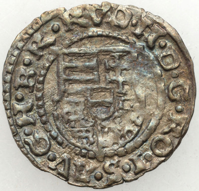 Węgry, Rudolf II. Denar 1604 KB, Kremnica
