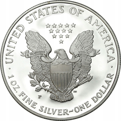 USA 1 dolar 1996 Liberty SREBRO uncja - lustrzanka
