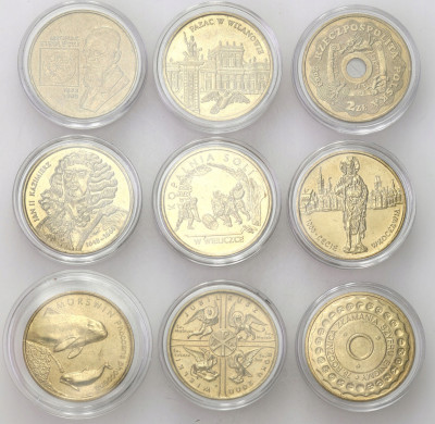 2 złote 2000-2007 GN RÓŻNE – 9 szt