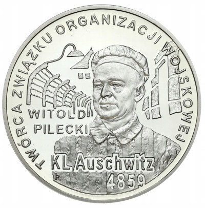 10 złotych 2010 Auschwitz - Pilecki - SREBRO