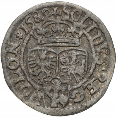 Zygmunt III Waza. Szeląg 1589, Olkusz - znak Półruszt