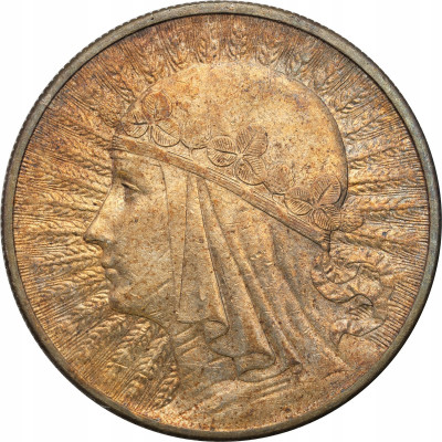 II RP. 10 złotych 1932 bez znaku – ŁADNE