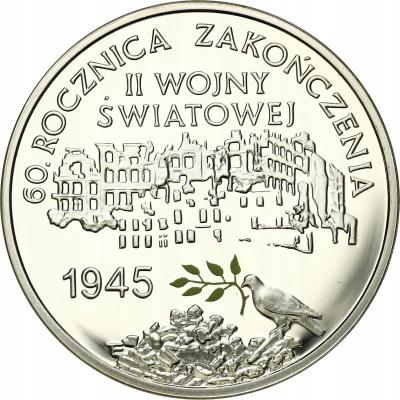 10 złotych 2005 60. rocznica zakończenia II wojny światowej SREBRO