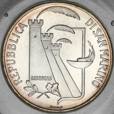 San Marino. 500 lirów 1988 Calgary 1988 – SREBRO