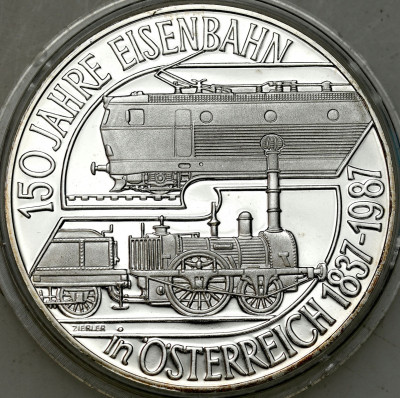 Austria. 500 szylingów 1987 Austriacka kolej – SREBRO