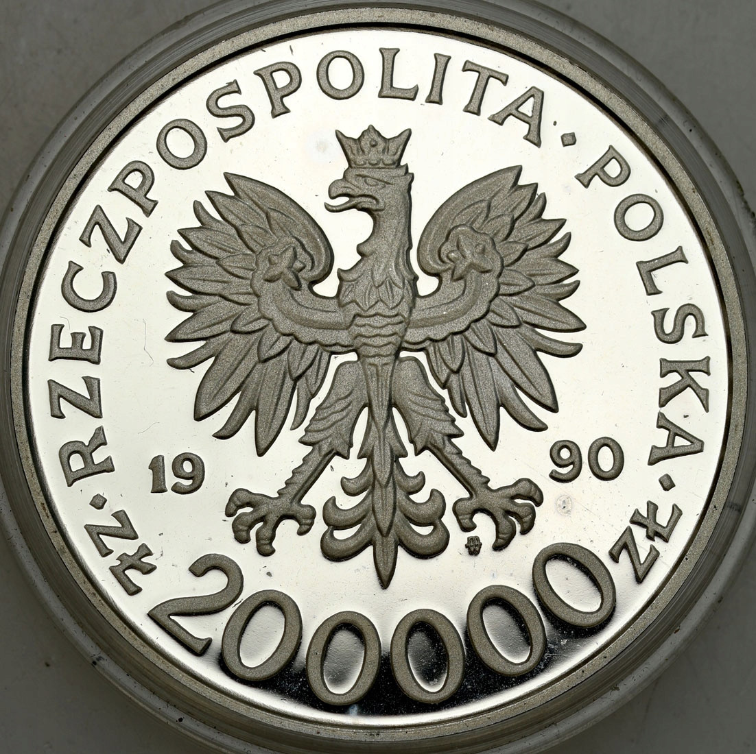 III RP. 200.000 złotych 1990 Grot Rowecki – SREBRO
