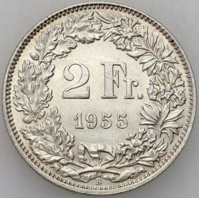 Szwajcaria. 2 franki 1955 – SREBRO