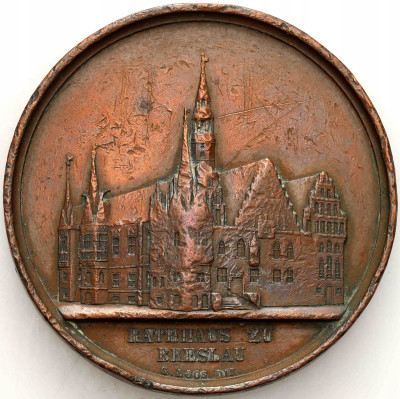 XIX wiek Śląsk Wrocław, medal z 1845 zjazd rolników i leśników we Wrocławiu