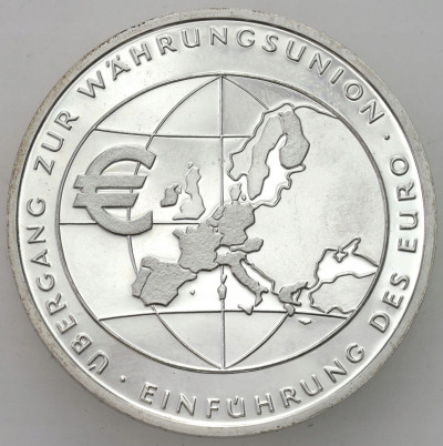 Niemcy. 10 euro 2002 Wprowadzenie waluty Euro – SREBRO