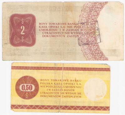 Bon Towarowy – 2 dolary + 50 centów 1979 PKO