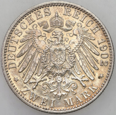 Niemcy, Badenia 2 marki 1902 G, Karlsruhe - SREBRO