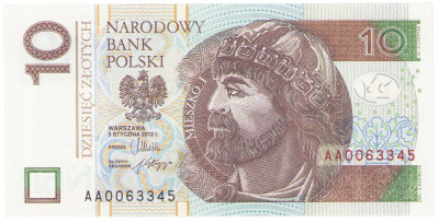 Banknot 10 złotych 2012
