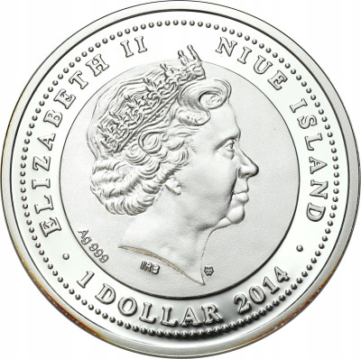Niue. 1 dolar 2014 Kot Maine Coon – SREBRO