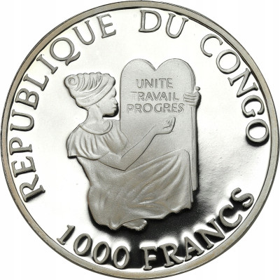 Kongo. 1.000 franków 1997, Statki Rzymskie – SREBRO