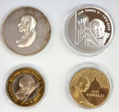 Jan Paweł II . Medale + 2 złote – SREBRO