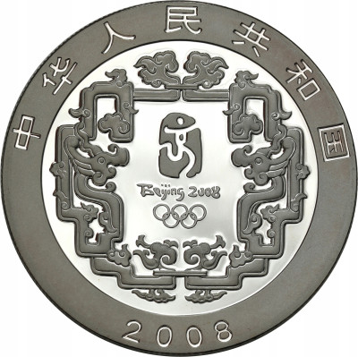 Chiny. 10 Yuan 2008 Olimpiada Pekin - uncja SREBRO