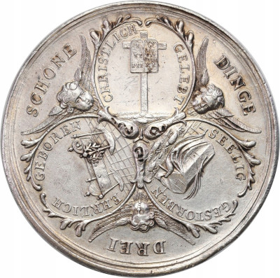 Śląsk. Medal chrześcijański 1700, J. Kittel, srebro