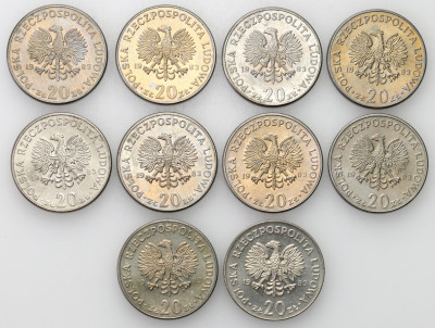 Polska - 20 złotych Nowotko 1983 zestaw 10 sztuk