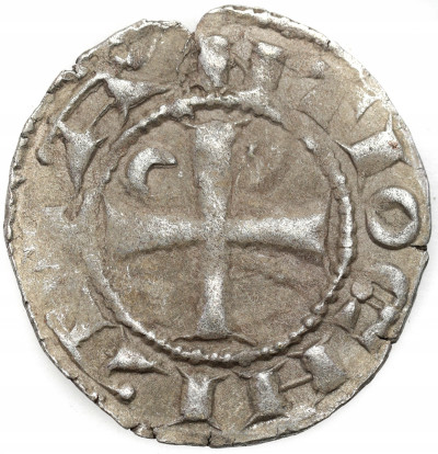 Krzyżowcy, Antiochia. Bohemund IV (1201–1251). Denar XIII w. - SREBRO